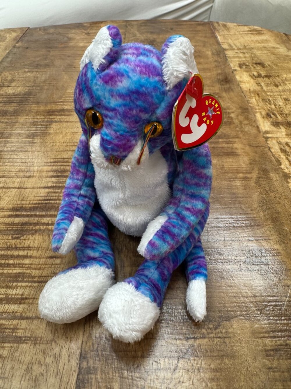 Ty Beanie Baby Kooky The Cat Rare Stamp In Tag With Pellets